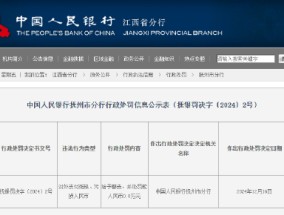 东乡富民村镇银行被罚0.8万元：因对外支付残缺、污损人民币